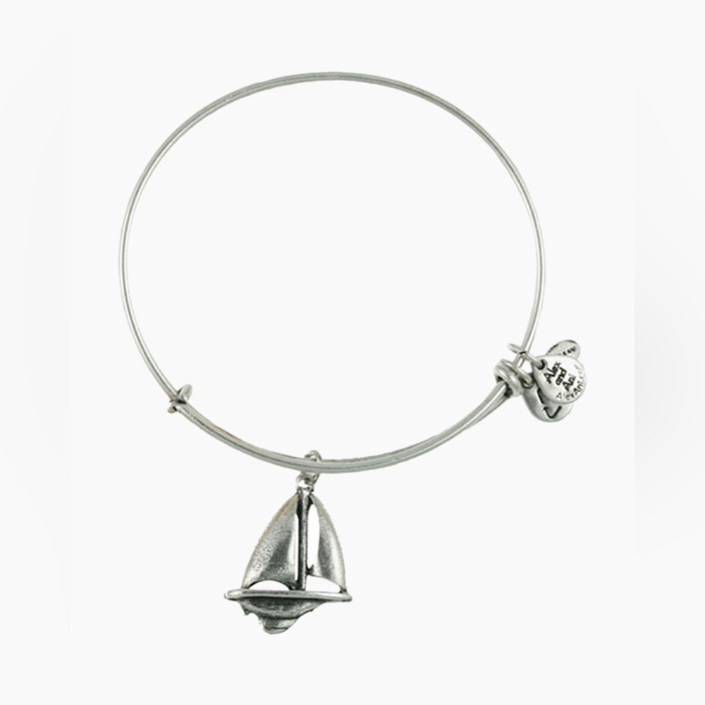 Alex and Ani Sailboat Charm Bangle Bracelet - Silver